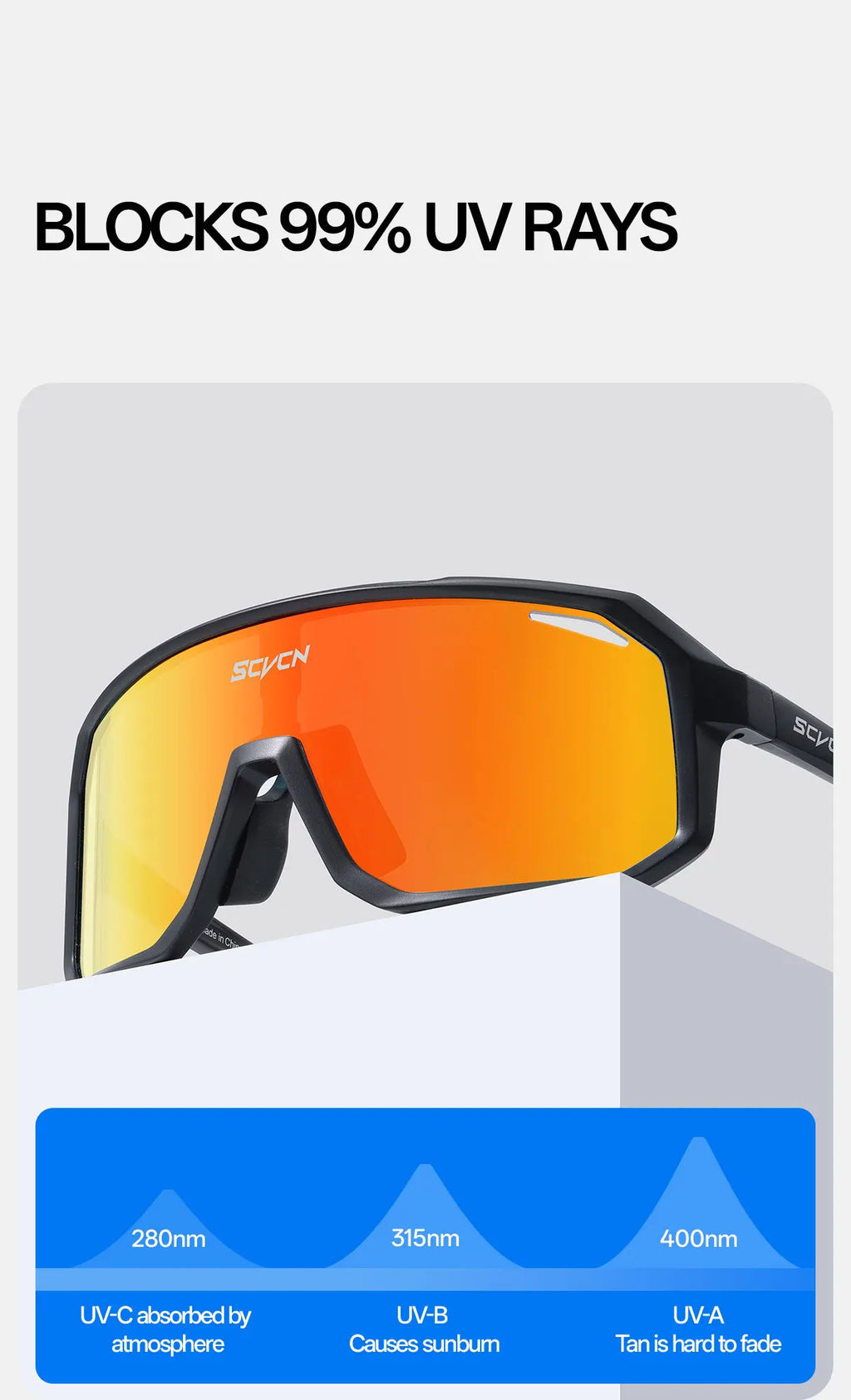 SCVCN HOT MTB Cycling Glasses for Men Women Outdoor Sports Running Drving Sunglasses UV400 Road Running Bike Bicycle Goggles