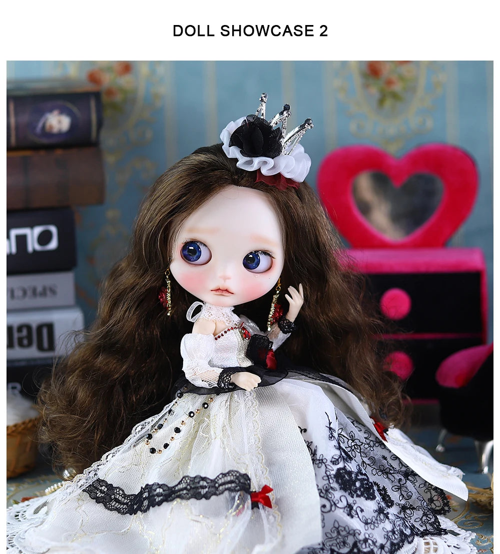 ICY DBS Blyth 1/6 Doll Hand Painted Set Morning Dew Tears Frosted Face Doll Set SD