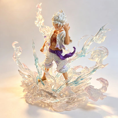 Bandai Official Licensed One Piece Monkey D Luffy Gear 5 Nika Action Figure, Large Scene Anime Figurine Home Decor Collectible