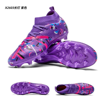 New Men Football Boots Match Sneakers Soccer Shoes Non-Slip Professional Training Shoes Grass Outdoor Sport Ultralight Unisex
