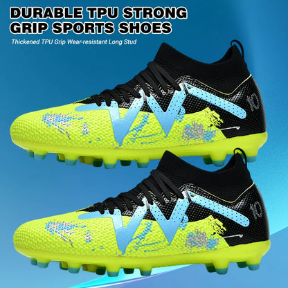 Unisex Men AG FG Soccer Boots Durable PU Upper Robust Rubber Studs For Outdoor Lawn Recreational Football Sports Matches