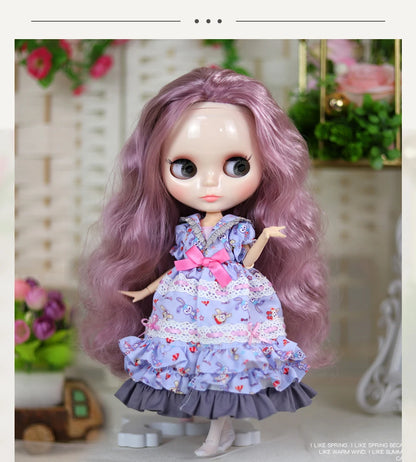 ICY DBS Blyth Doll 1/6 Clothing Joint Body Princess Dress Casual Clothing Toy Gift