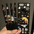 4pcs Halloween Themed Gel Pens, 0.5mm Tip Diameter, Featuring Ghosts, Pumpkins, and Witch Hats - Perfect for Classroom Rewards o