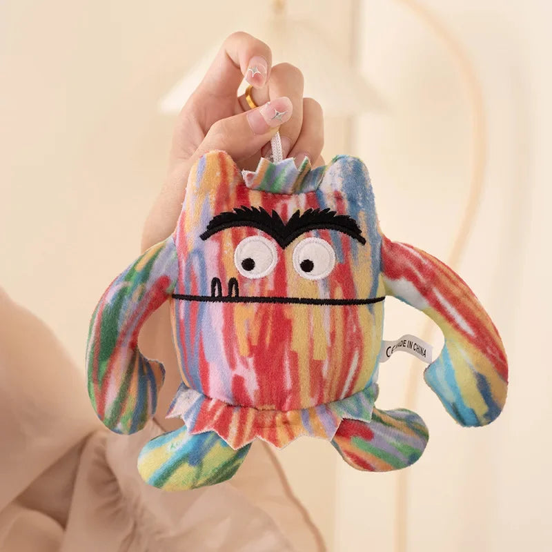 Emothional Monster Plush Toys Big Mouth Demon Stuffed Anime Plushie Colorful Dolls for Birthday Halloween Party Gifts