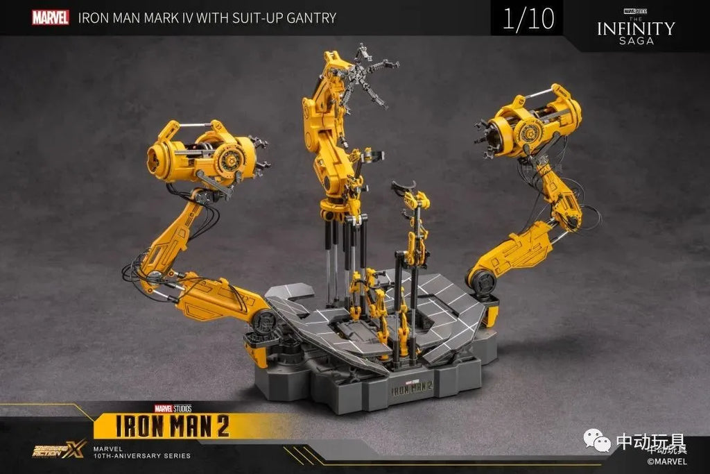 ZD Toys Avengers Iron Man Action Figure MK6 Suit-up Gantry Suit Up Gantry With MK4 Tony Stark Legends Collection Toy Gift
