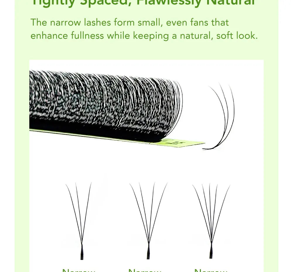 DIYDAY Narrow 3d 4d 5d Eyelash Extension V-Shaped Volume Fans W Shape Eyelashes BASF Natural Dense Faux Mink Lashes