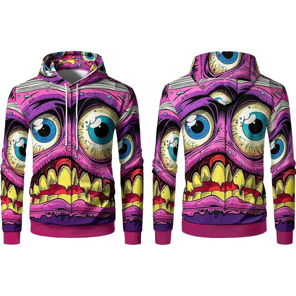Halloween Monster Graphic Hoodie