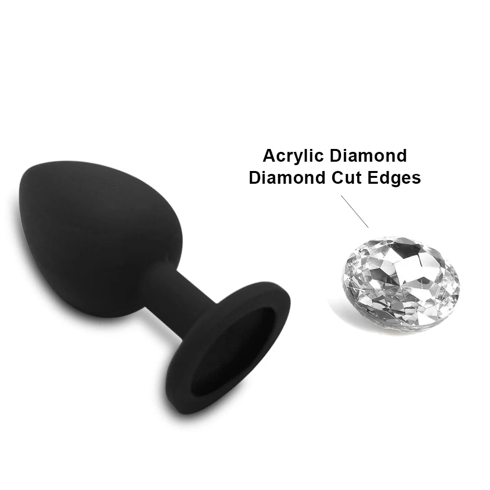 Soft Silicone Butt Plug Anal Plug Unisex Sex Stopper 3 Different Size Adult Toys for Men/Women Anal Trainer for Couples