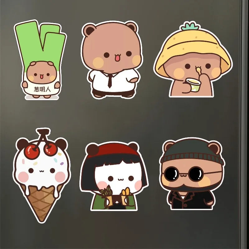 Bubu and Dudu Fridge Magnets Kawaii Panda Yier Refrigerator Magnets Sticker Home Decor Sticker Creative Anime Home Accessories
