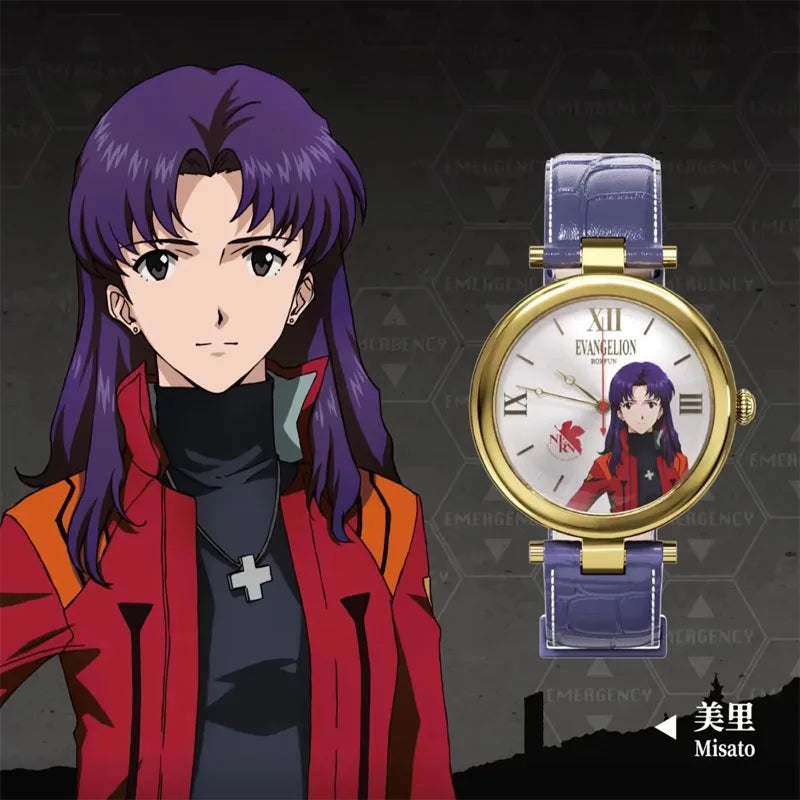Original BANDAI NEON GENESIS EVANGELION Time Completion Plan Series Watch Blind Box Anime Character Model Toys Gifts