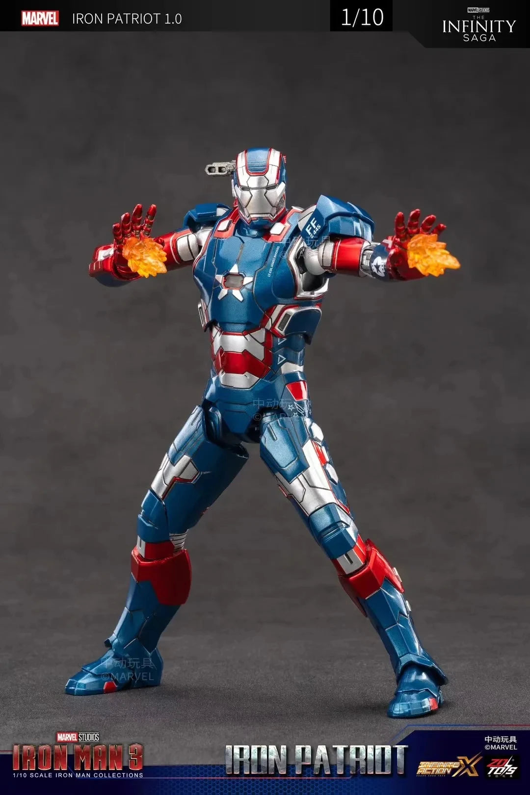ZD Toys 1/10 Iron Man Figurines MK30 Iron Patriot Blacklash Figures MK33 MK39 MK17 MK21Action Movie Model Adult Collect Gift