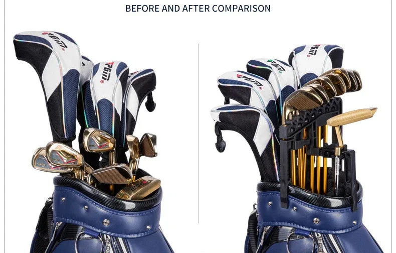 Golf Clubs Fixture Accommodate 9 Iron Holder Reduce Pole Head Collisions Adjustable Width Training Aids ZJ018