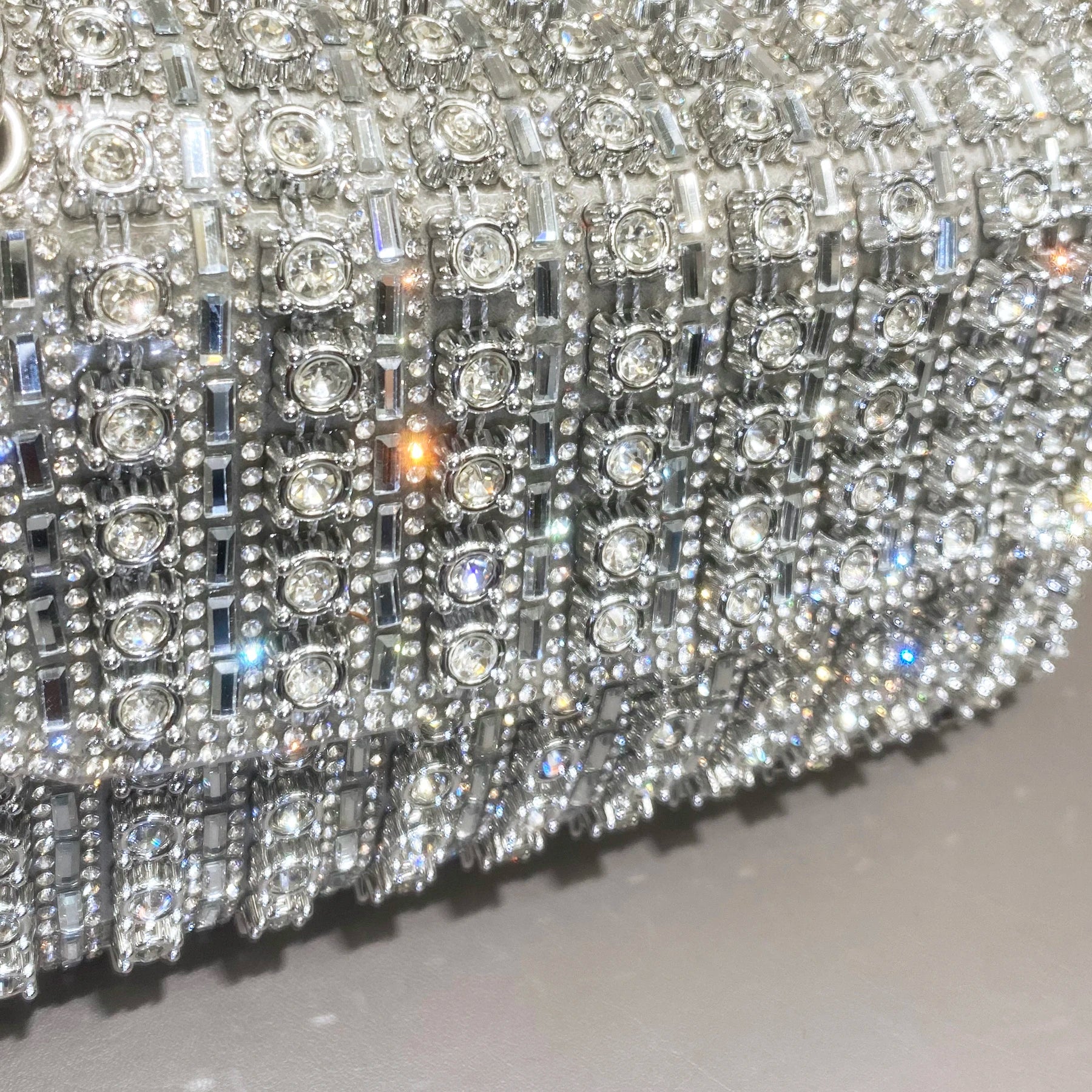 Women's Crystal Rhinestone Metallic Clutch Bag – Evening & Party, 2 Colors