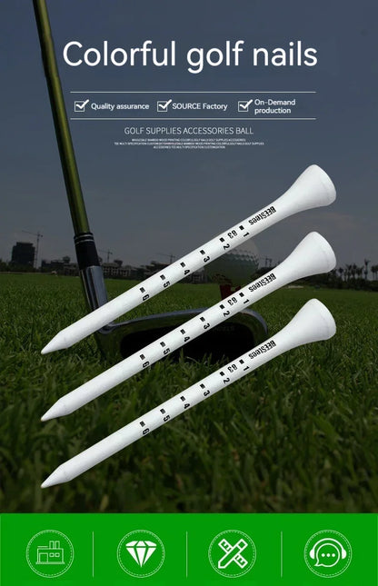 50pcs Durable Wooden Golf Seats Stabilizes Ball On The Course to Maintain a Perfect Tee Level and Improve Accuracy TE012