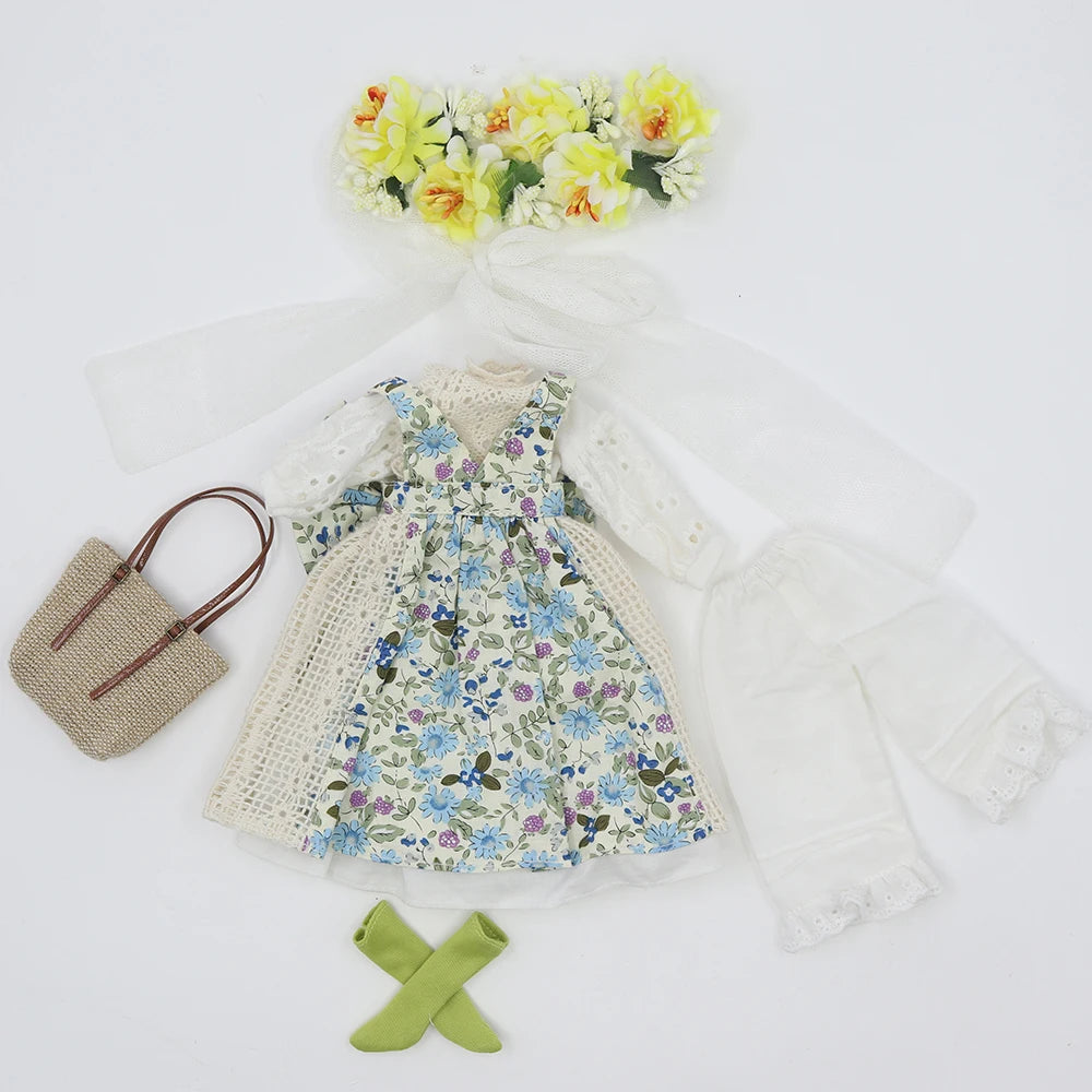 ICY DBS Blyth Doll 1/6 Clothing Joint Body Princess Dress Casual Clothing Toy Gift