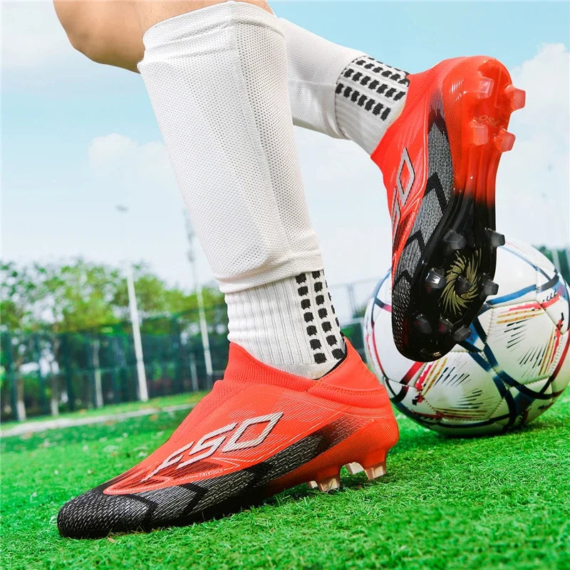 New Men Soccer Shoes Match Adult Cleats Football Boots Breathable Non Slip Training Outdoor Sport Boys Long Spikes Comfortable
