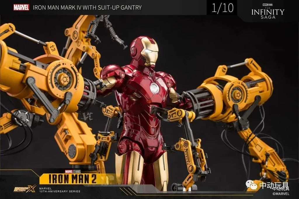 ZD Toys Avengers Iron Man Action Figure MK6 Suit-up Gantry Suit Up Gantry With MK4 Tony Stark Legends Collection Toy Gift