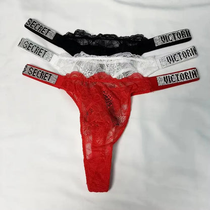 Women's Shine-Strap Thong Panty
