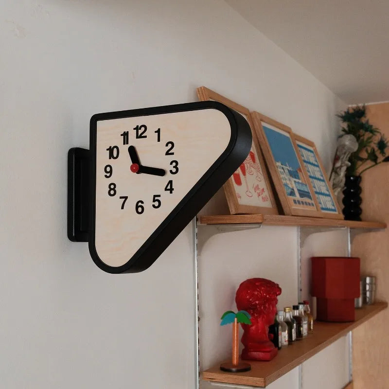 Luxury Triangle Wall Clock Corner Double Sided Wall Clock Creative Art Living Room Clocks Kitchen Bedroom Watch Home Decor