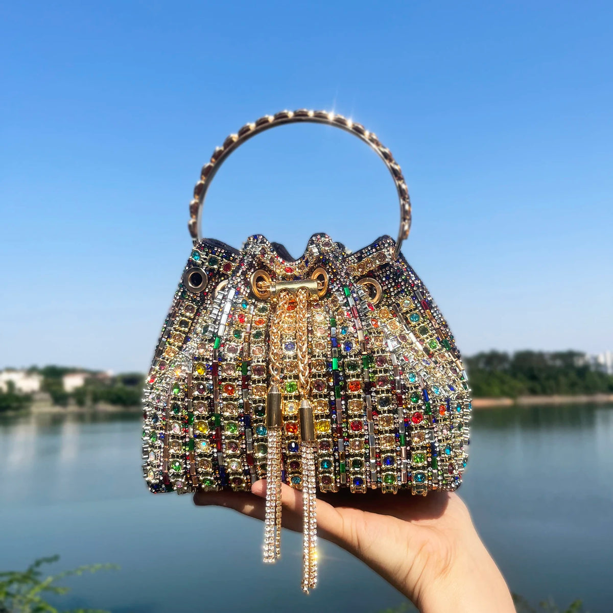 Crystal Rhinestone Evening Shoulder Bag