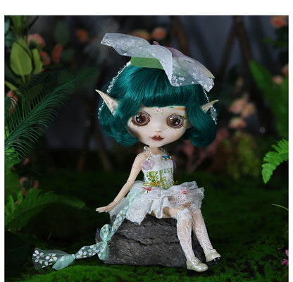 ICY DBS Blyth 1/6 Doll Elf Ear Hand-painted Set Doll Long Eyelash Sleep Doll White Skin Set Gift Toy SD