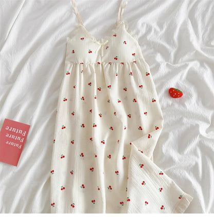 Women's Floral V-Neck Halter Nightgown
