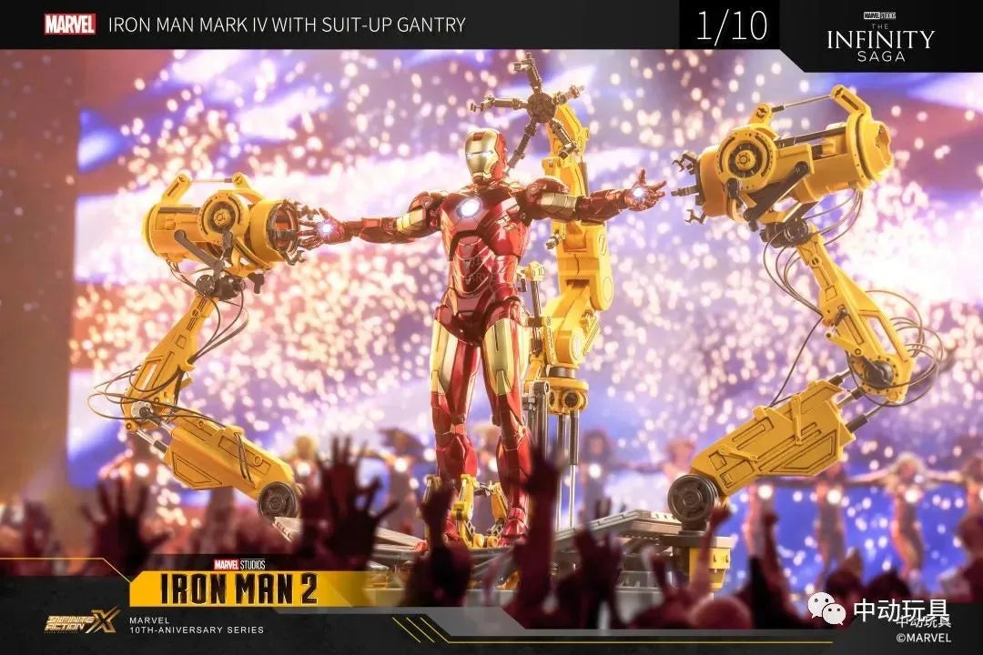 ZD Toys Avengers Iron Man Action Figure MK6 Suit-up Gantry Suit Up Gantry With MK4 Tony Stark Legends Collection Toy Gift