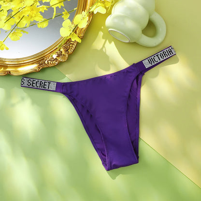 Women's Shine-Strap Thong Panty
