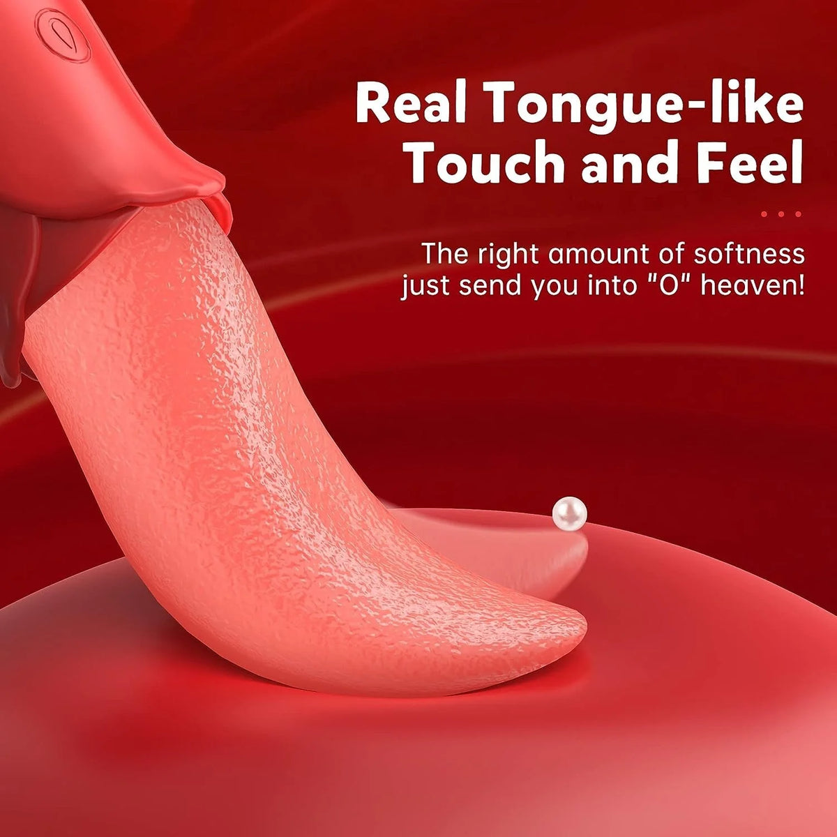 Clitoral Vibrator Adult Sex Toys for Women,Rose Sex Toy Realistic Tongue Vibrators Toys for Licking Clitoris Nipple Massager
