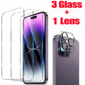 HD Screen Protection For iPhone 16 15 17 14 13 12 11 Pro Max Tempered Glass iPhone 15 Pro Camera Lens Film iPhone 16 Plus 13 Min