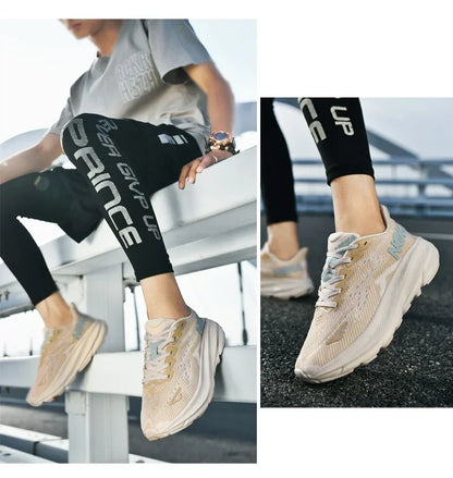 Men's Running Shoes Luxury Shoes Trainer Race Jogging Cushioning Outdoor Breathable Couple Non-Slip Sneakers Mesh Off-road Shoes