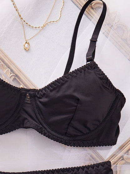 Women's Lightweight Solid Bra Set