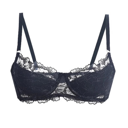 Women's Embroidered Lace Push-Up Bra Set