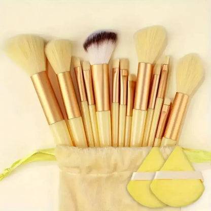 Professional Makeup Brush Set with Sponge & Storage Options