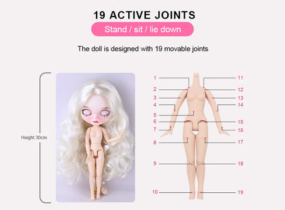 ICY DBS Blyth 1/6 Doll Hand Painted Set Forest Fairytale Frosted Face Doll SD BJD