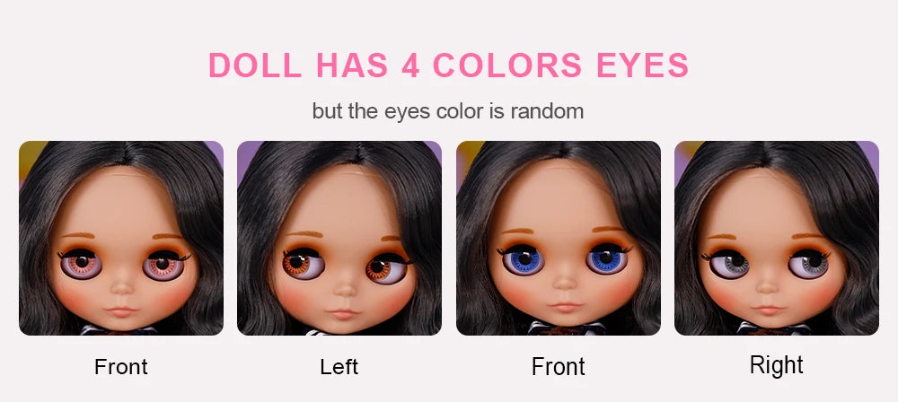 ICY DBS Blyth Doll BJD Joint Body tan Skin Matte Face New face Set Doll 1/6 30cm Gift Anime SD