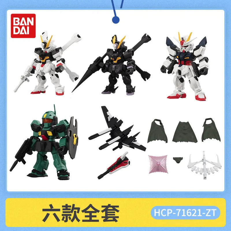 Bandai Gashapon Mobile Suit Ensemble (MSE) Gundam RX-78-2 Strike Hi-Nu Wing Astray ZZ Barbatos Assemble Model Kit Toy
