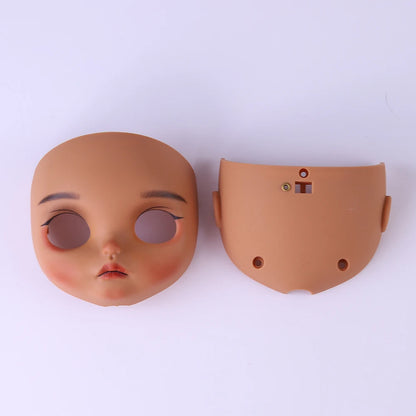 Blyth1/6 doll Hand-painted shell DIY makeup lip carving eyebrows handmade Ears