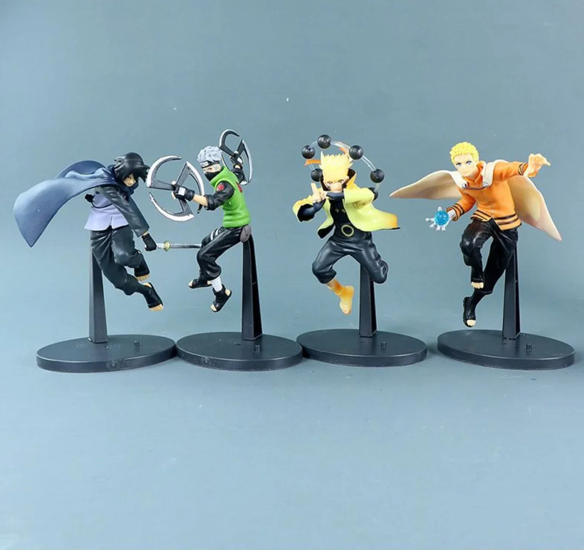 Bandai Naruto Shippuden anime Figures Uchiha Sasuke Hatake Kakashi Combat Form Collectible figure decorative Model Anime Toys