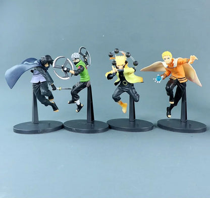Bandai Naruto Shippuden anime Figures Uchiha Sasuke Hatake Kakashi Combat Form Collectible figure decorative Model Anime Toys