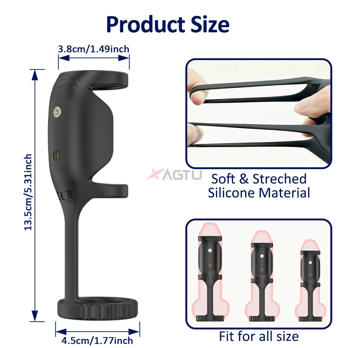 10-Mode Silicone Vibrating Sleeve & Ring