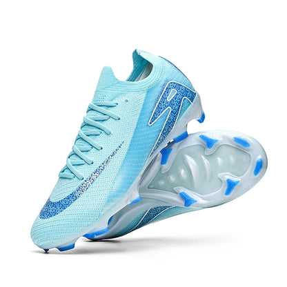 Shock Cushion AG FG Football Boots Thick Soft PU Textile TPU Outsole Reduce Foot Fatigue For Long-time Natural Grass Training
