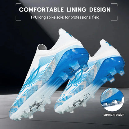 Professional Match Adult AG FG Soccer Cleats Textured PU Upper High-friction TPU Stud Anti-slip Boost Ball Control For Grass