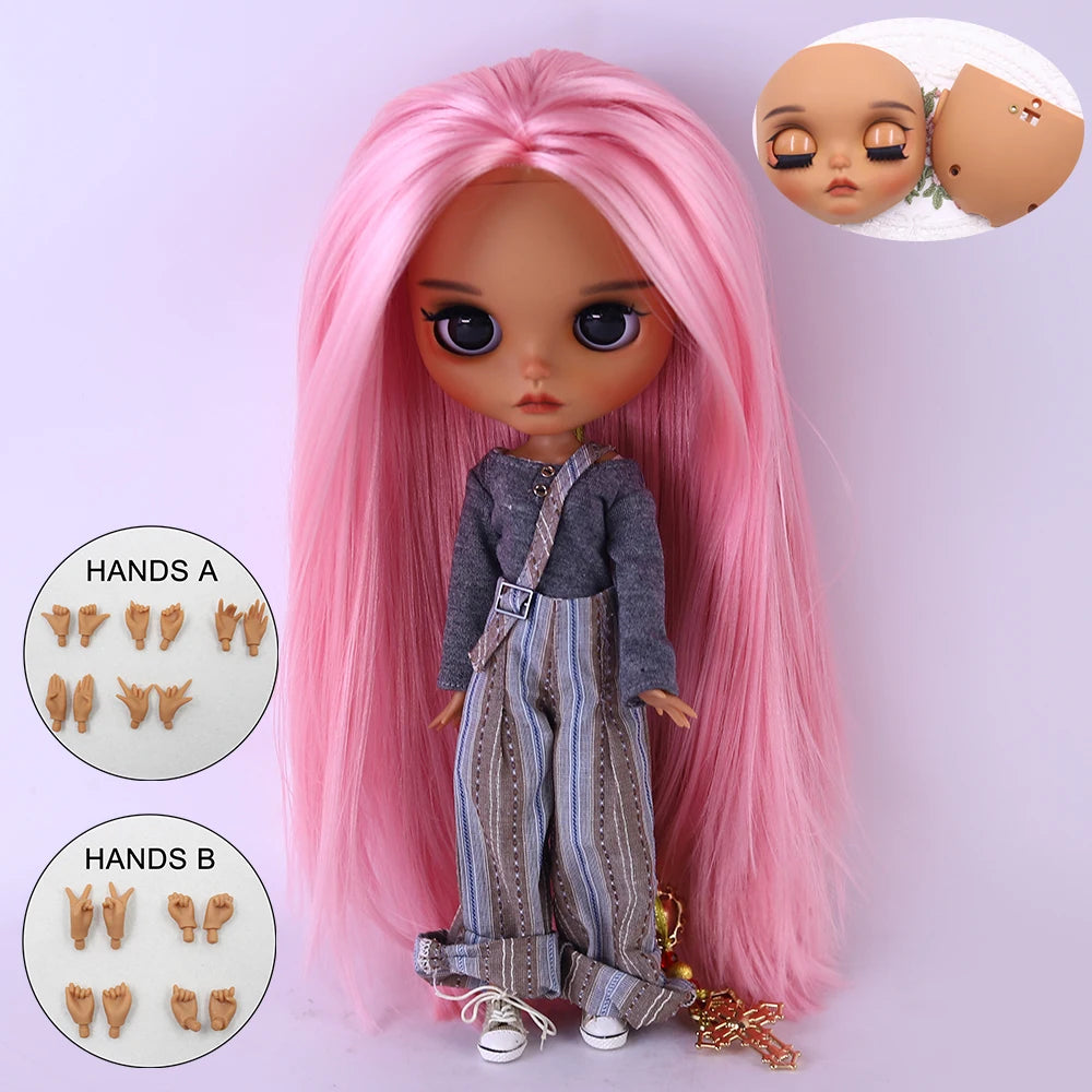 ICY DBS Blyth 1/6 Doll Set tan Skin Long Eyelashes Sleepy Eyes BJD Doll Set SD