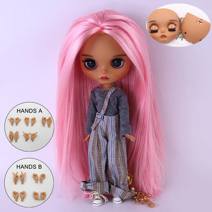 ICY DBS Blyth 1/6 Doll Set tan Skin Long Eyelashes Sleepy Eyes BJD Doll Set SD