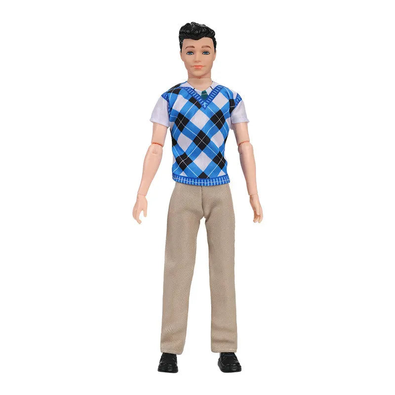 30cm Fashion Ken Doll Full Set 1/6 Multi Jonts Movable Boyfriend with Clothes Suit Children Dress Up Toys
