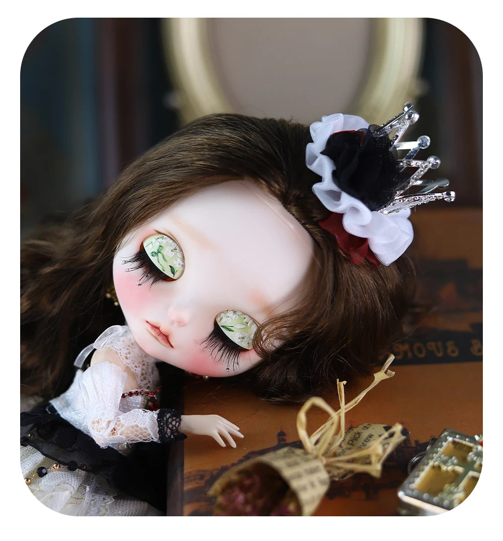 ICY DBS Blyth 1/6 Doll Hand Painted Set Morning Dew Tears Frosted Face Doll Set SD
