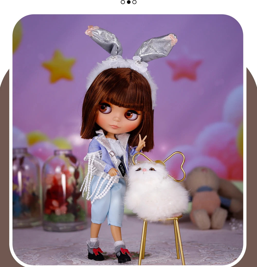 ICY DBS Blyth Doll Tan Skin Matte Face With Eyebrows Special Price 1/6 BJD JOINT body Neo Anime