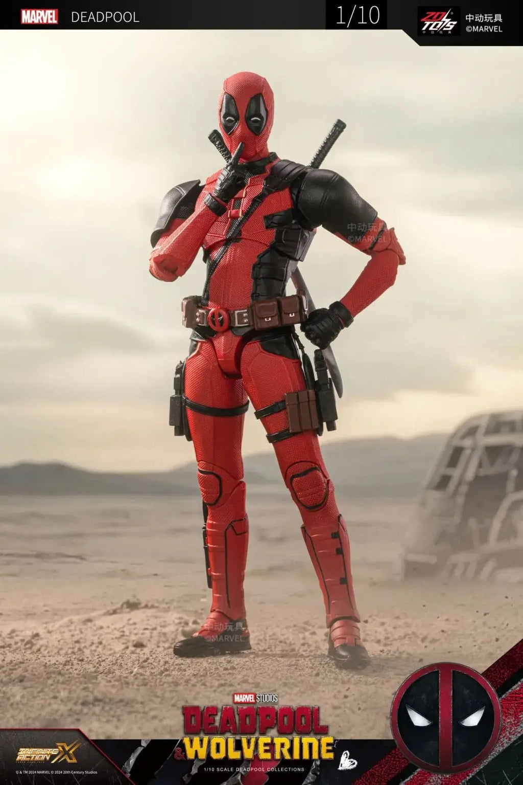ZD Toys Deadpool & Wolverine Action Figure Deadpool 3 Movie Figure Toy Deadpool & Friend Collection Mode Statue Christmas Toys