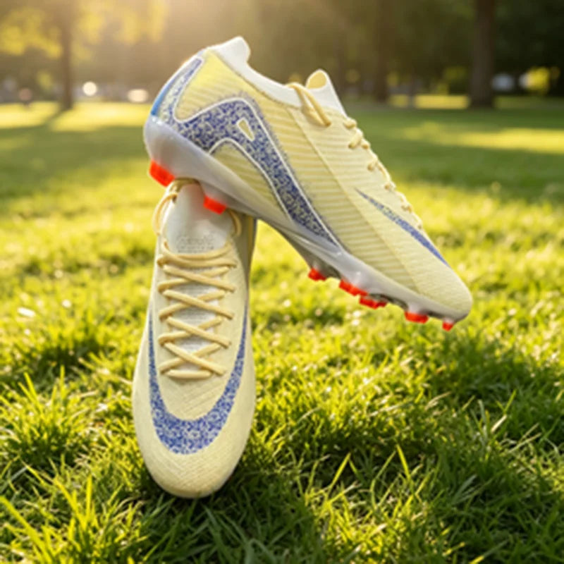 Adult AG/FG Multi‑Stud Soccer Boots Comfort Fit PU Upper Anti‑Slip Wear‑Resistant Cleats For Artificial Grass Outdoor Games